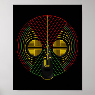 Zwarte geschiedenis maand Afrikaanse masker Poster