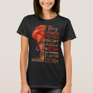 Zwarte Geschiedenis Maand Afrikaanse Vrouw Afro Ik T-shirt