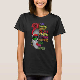 Zwarte Geschiedenis Maand Afrikaanse vrouw Afro ik T-shirt