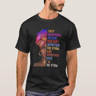 Zwarte Geschiedenis Maand Afrikaanse Vrouw Afro Ik T-shirt