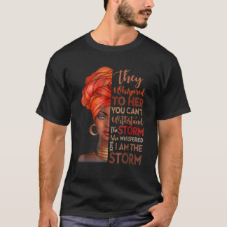 Zwarte Geschiedenis Maand Afrikaanse Vrouw Afro Ik T-shirt