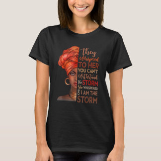 Zwarte Geschiedenis Maand Afrikaanse Vrouw Afro Ik T-shirt