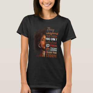 Zwarte Geschiedenis Maand Afrikaanse Vrouw Afro Ik T-shirt