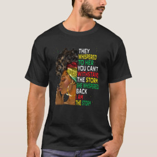 Zwarte Geschiedenis Maand Afrikaanse Vrouw Afro Ik T-shirt