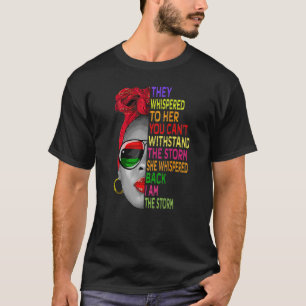 Zwarte Geschiedenis Maand Afrikaanse vrouw Afro ik T-shirt