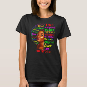 Zwarte Geschiedenis Maand Afrikaanse vrouw Afro ik T-shirt