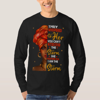 Zwarte Geschiedenis Maand Afrikaanse vrouw Afro ik T-shirt