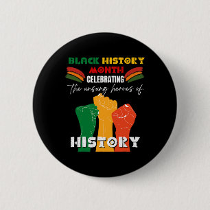 Zwarte Geschiedenis Maand Afrikaanse Vuist Amerika Ronde Button 5,7 Cm