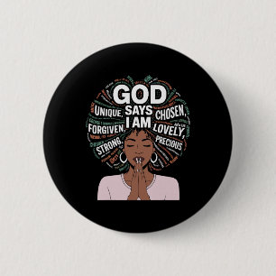 Zwarte Geschiedenis Maand Afro Afro-Amerikaans Mel Ronde Button 5,7 Cm