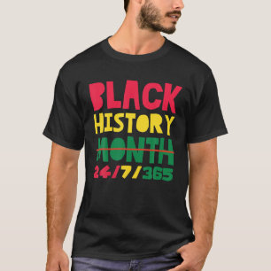 Zwarte Geschiedenis Maand Afro-Amerikaans T-shirt