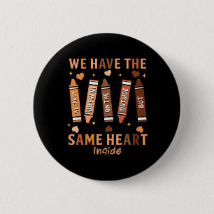 Zwarte Geschiedenis Maand Afro-Amerikaans Zelfde H Ronde Button 5,7 Cm