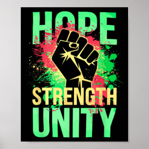 Zwarte Geschiedenis Maand Afro-Amerikaanse hoop kr Poster