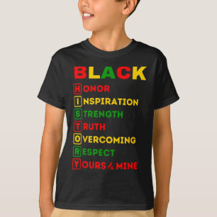 Zwarte Geschiedenis Maand Afro-Amerikaanse Trots V T-shirt