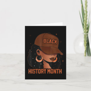 Zwarte geschiedenis maand Afro Melanin Black Women Kaart