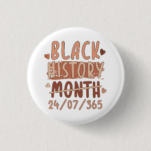 Zwarte geschiedenis maand Afro Melanin Black Women Ronde Button 3,2 Cm