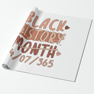 Zwarte Geschiedenis Maand Afro Melanine Zwarte Vro Cadeaupapier