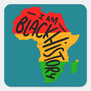 Zwarte Geschiedenis Maand Citaten - IK BEN ZWARTE Vierkante Sticker