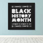 Zwarte geschiedenis Maand Design Afbeelding Afbeel Canvas Afdruk (Insitu (Houten vloer))