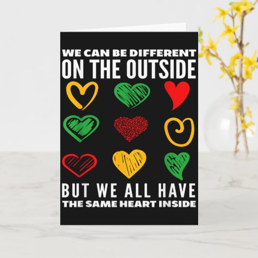 Zwarte Geschiedenis Maand Dezelfde Hart Binnen Kaart (Gele Bloem)