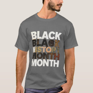 Zwarte geschiedenis Maand-eenheid in kleur T-shirt