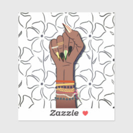 Zwarte geschiedenis maand eerbetoon: Afrikaanse di Sticker