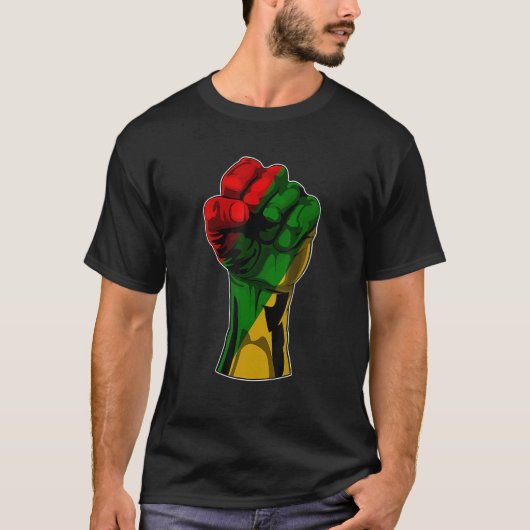Zwarte geschiedenis Maand eerste zwarte kracht Afr T-shirt (Voorkant)