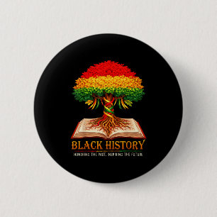 Zwarte geschiedenis maand eren verleden inspireren ronde button 5,7 cm