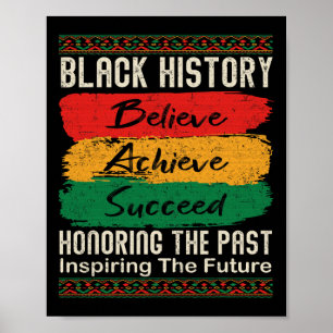 Zwarte Geschiedenis Maand Geloof Bereik Succes Mel Poster