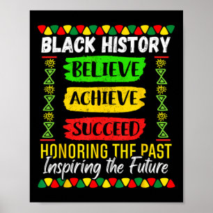 Zwarte Geschiedenis Maand Geloof Bereik Succes Mel Poster