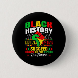 Zwarte Geschiedenis Maand Geloof Bereik Succes Mel Ronde Button 5,7 Cm