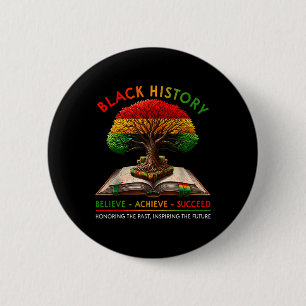 Zwarte Geschiedenis Maand Geloof Bereik Succes Mel Ronde Button 5,7 Cm