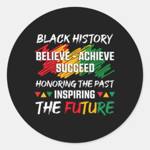 Zwarte Geschiedenis Maand Geloof Bereik Succes Mel Ronde Sticker