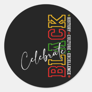Zwarte Geschiedenis Maand Geloof Bereik Succes Mel Ronde Sticker