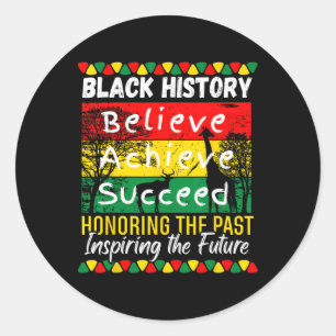 Zwarte Geschiedenis Maand Geloof Bereik Succes Mel Ronde Sticker
