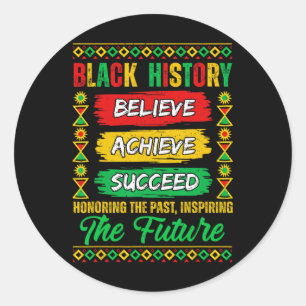 Zwarte Geschiedenis Maand Geloven Bereiken Succes  Ronde Sticker