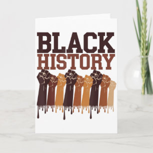 Zwarte Geschiedenis Maand Handen Symbool Afro Moti Kaart