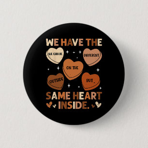 Zwarte Geschiedenis Maand Hart We Hebben Zelfde Ha Ronde Button 5,7 Cm