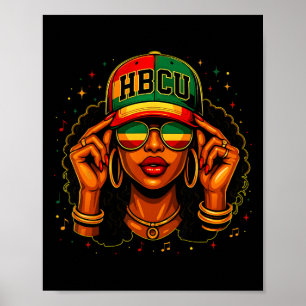Zwarte Geschiedenis Maand Hbcu Zwarte Afro Geschoo Poster