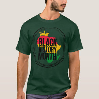 Zwarte geschiedenis maand kaart 18 t-shirt