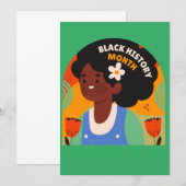 Zwarte Geschiedenis Maand Kaart- Blanco Binnenkant Kaart (Voorkant / Achterkant)