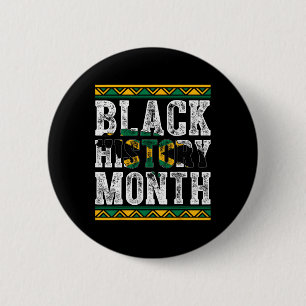 Zwarte Geschiedenis Maand Kaart van Jamaica Jamaic Ronde Button 5,7 Cm
