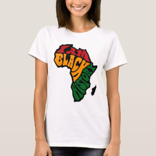Zwarte Geschiedenis Maand Kleding Afrika Kaart Ken T-shirt