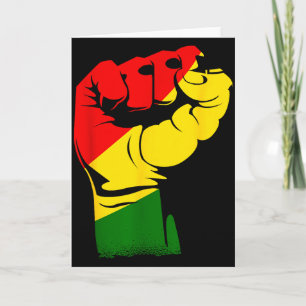 Zwarte Geschiedenis Maand Krachtige Vuist Afrika A Kaart