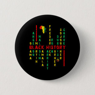 Zwarte Geschiedenis Maand Leiders Truien Voor Vrou Ronde Button 5,7 Cm