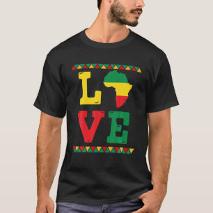Zwarte geschiedenis Maand liefde Afrika Afrikaanse T-shirt