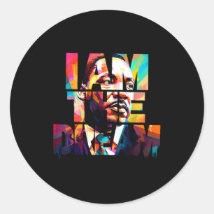 Zwarte Geschiedenis Maand Martin Heb Droom Luther Ronde Sticker