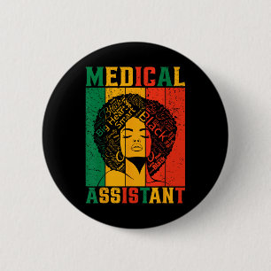 Zwarte Geschiedenis Maand Medische Istant Afro-Ame Ronde Button 5,7 Cm