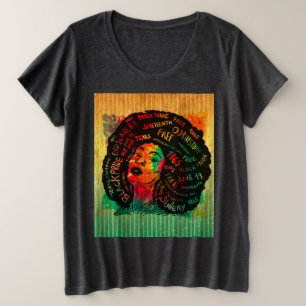 Zwarte Geschiedenis Maand Meisje Grote Maat T-shirt