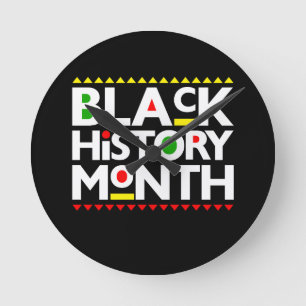 Zwarte Geschiedenis Maand Melanin King Queen Sista Ronde Klok