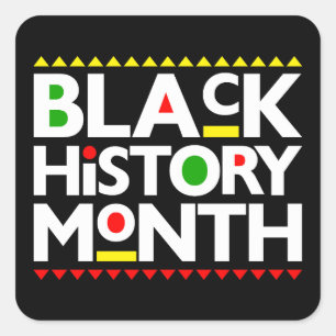 Zwarte Geschiedenis Maand Melanin King Queen Sista Vierkante Sticker